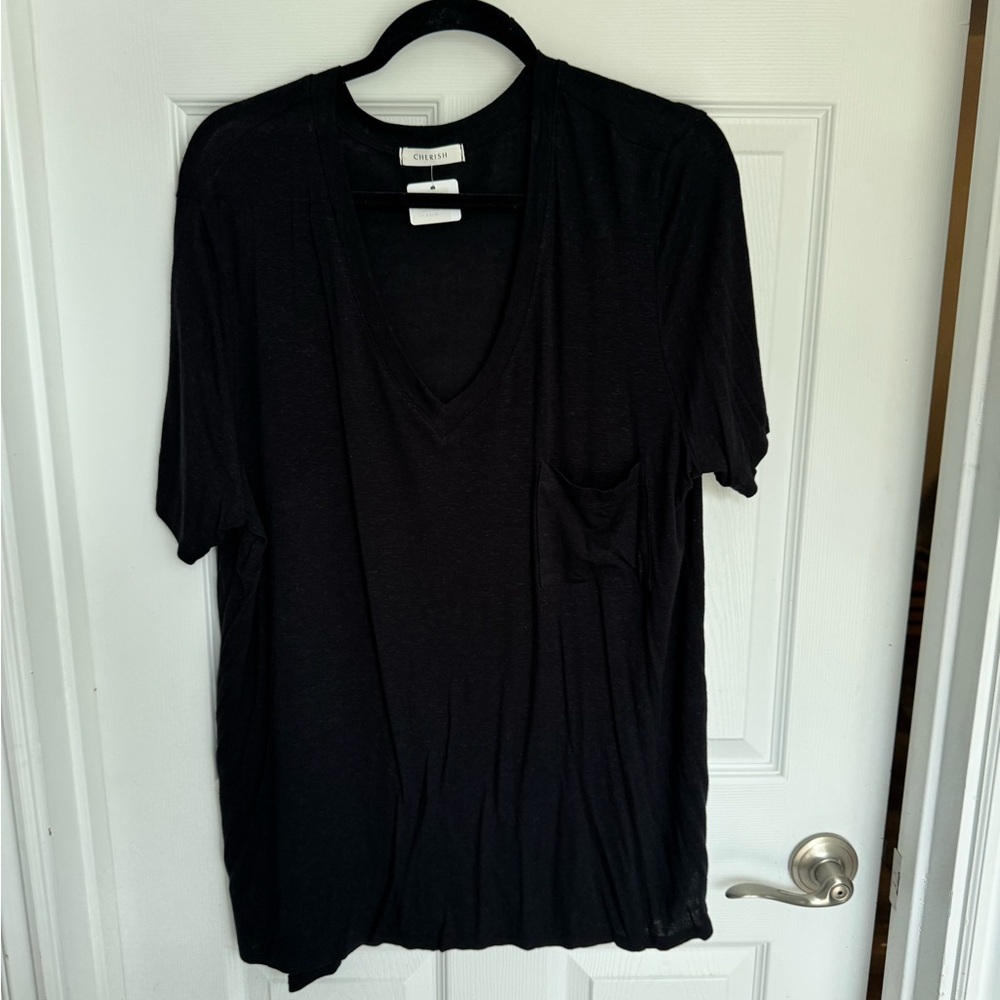 Black Vneck t shirt